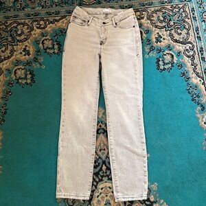 Good American Light Gray Straight Leg Jeans